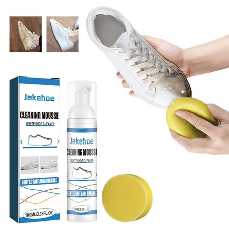 

Fanshiluo Dirt-Free Shoe Cleaner with Brush and Towel Kit White 3.38 fl.oz