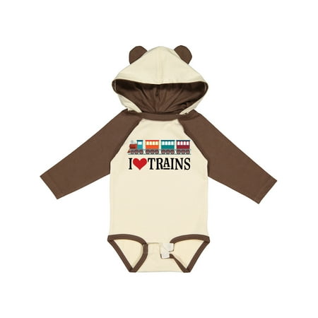 

Inktastic I Love Trains Gift Baby Boy or Baby Girl Long Sleeve Bodysuit
