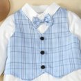 thumbnail image 5 of UAYOTSE Baby Boy Clothes Outfit Suit Long Sleeve Gentleman Tuxedo Vest Wedding Birthday Party Suit,Sizes 1-2 Years, 5 of 8