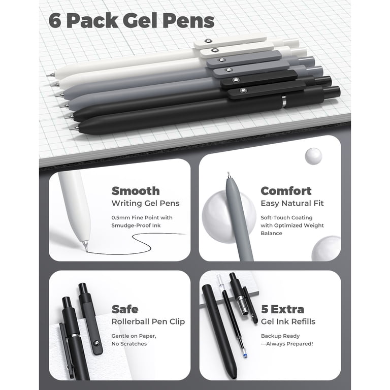 Four Candies 45 PCS Office Supplies with Pen Case, 6 Gel Pens, 6