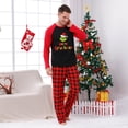 thumbnail image 2 of Conjuntos de pijamas navideños familiares a juego Grinch 2024, pijama de Grinch con parte superior y pantalones de pijama a cuadros, pijama de Grinch para niños y adultos para la familia, Hombres 2XL, 2 of 7