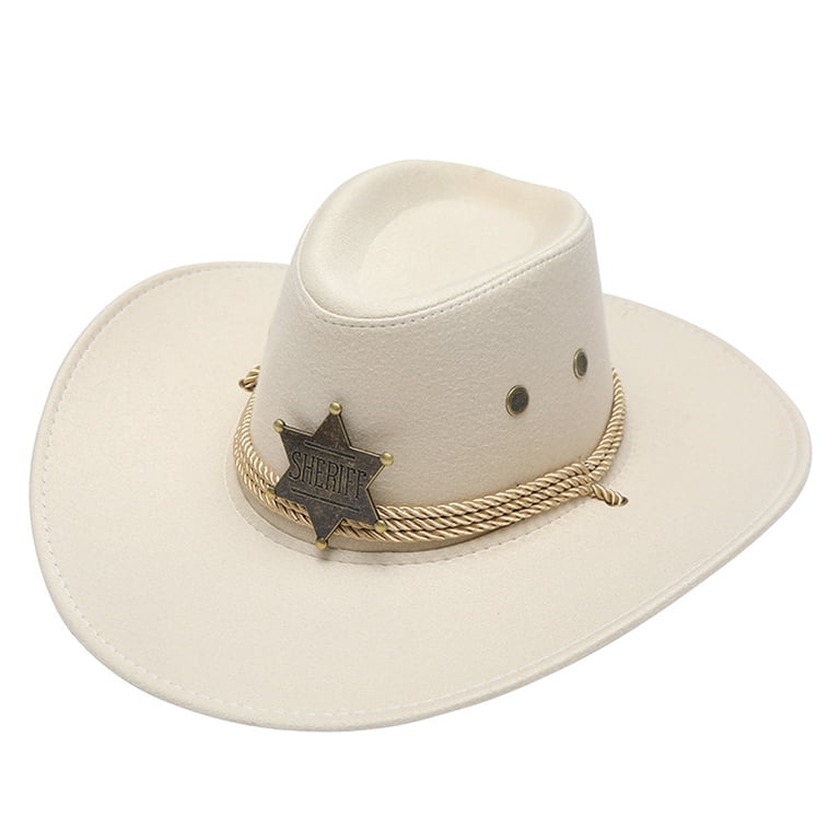 9122 Western Cowboy Hat For Men Women, Vintage Wide Brim Cowgirl Hat Vintage Western Cowboy Hat for Men Women, Wide Brim Felt  main image 3