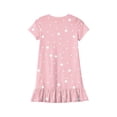 thumbnail image 3 of Abcomgle Girls Summer Dress Size 14-16 Casual A-Line Short Sleeve Tshirt Dresses Polka Dot Pleated Ruffle Hem Swing Sundresses with Pockets for 4-14t Kids, 3 of 4