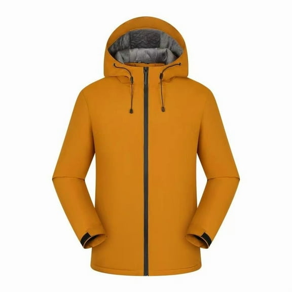 Gamivast Plus Size Hooded Fleece Lined Jackets for Women Outdoor Windbreaker Color Block Zip up Hiking Coats Fall Fashion Long Sleeve Drawstring Outerwear with Hidden Pockets Travel Clothing