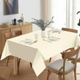 thumbnail image 3 of 10 Pack Ivory Plastic Tablecloth Disposable Table Covers for Parties Bridal Shower Birthday Engagement Wedding, Fits 6 to 8 Foot Rectangle Tables (54 × 108 Inch)", 3 of 6