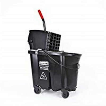 35 gal Side Press Mop Bucket & Wringer Bucket, Black