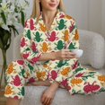thumbnail image 6 of Haiem Colorful Frogs Pattern Women’s Long-sleeve Sleepwear,Sleepwear Set,2-piece Loungewear Set,Soft PJs Comfy Nightwear with Pockets-XX-Large, 6 of 7