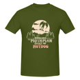 thumbnail image 3 of Camiseta de manga corta 100 % algodón para hombre con el lema "Mothman Stole My Hotdog", 3 of 5