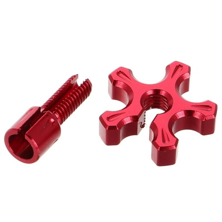 KONTONTY Motorcycle Clutch Lever Adjuster Screw Bolt for Enhanced Control Red Aluminum
