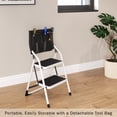 thumbnail image 4 of Pentagon Tools Step Stool Ladder - Heavy Duty Folding Two Step Ladder, 4 of 6