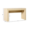 thumbnail image 4 of Walker Edison Modern Waterfall 1-Drawer Writing Desk, Light Ash, 4 of 12