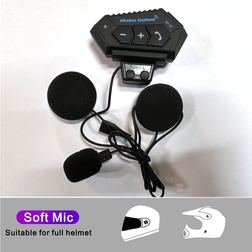 Motorcycle Bluetooth 5.0 Helmet Headset Wireless Hands-free Call Kit Stereo Anti-interference Waterproof Music Player Speaker