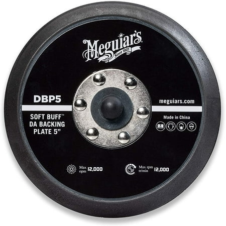 Meguiar's 5" Soft Buff DA Backing Plate – Use with MT300 Dual Action Variable Speed Polisher – DBP5, USE WITH POLISHING TOOL: Distributes pressure evenly for optimum.., By Visit the Meguiars Store