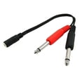 thumbnail image 1 of 3.5mm To 2 Jack 6.5 Mono Adapter Cable Audio Cable 2x6.35mm Adapter Cable, 1 of 5
