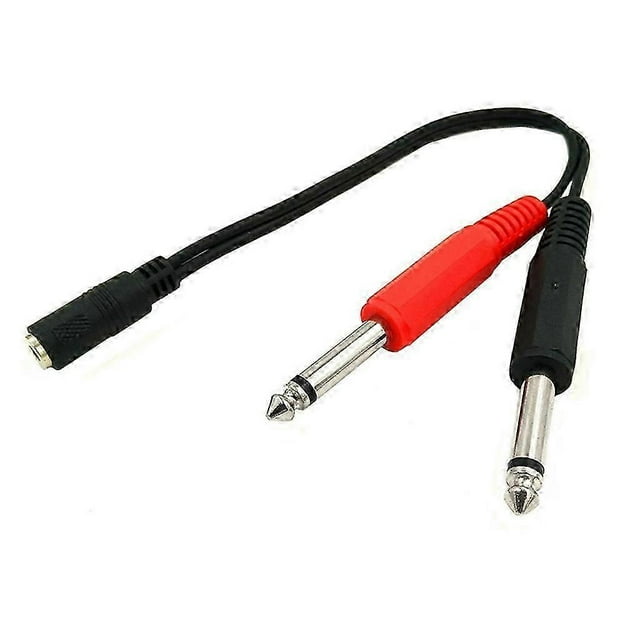 3.5mm To 2 Jack 6.5 Mono Adapter Cable Audio Cable 2x6.35mm Adapter Cable