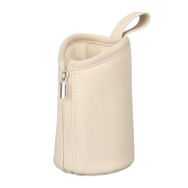 Funda Calentadora De Biberones De PU, Funda Calentadora De Biberones Ajustable Electrónica De 100-240V Con Enchufe Europeo Portátil Para Interiores Para Recién Nacidos
