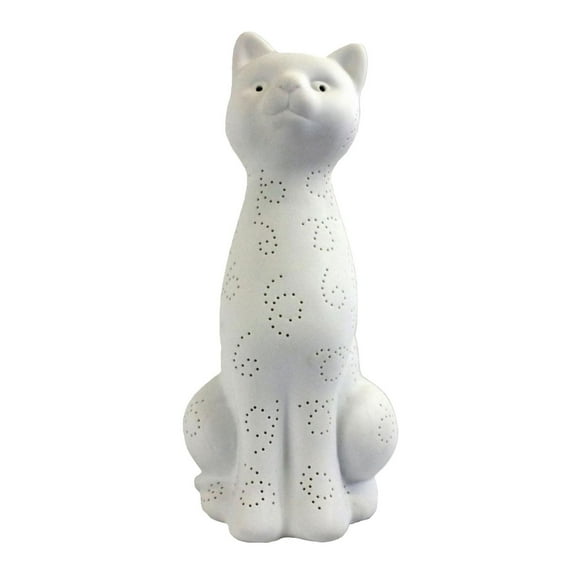 Simple Designs  Porcelain Kitty Cat Shaped Animal Light Table Lamp