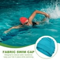 thumbnail image 5 of Uxcell Fabric Swim Cap Polyester Swimming Hat Elastic Swimming Cap for Women Men Adult Long Hair Lake Blue, 5 of 6