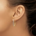 thumbnail image 3 of 14k Oval Hinged Hoop Earrings, 3 of 4