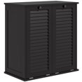 thumbnail image 1 of HOMCOM Armoire à Linge Basculante avec 2 Paniers et 2 Portes, Noir, 1 of 10