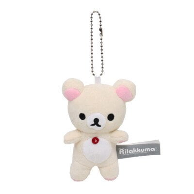 LLavero de peluche Rilakkuma Korilakkuma para niños, colgante pequeño, juguetes de peluche para niños, 10CM, nuevo Fivean unisex