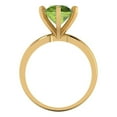thumbnail image 4 of 3ct round cut green natural peridot 18k yellow gold Bridal Wedding Engagement Promise Anniversary Ring for Women size 10.25, 4 of 7