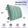 thumbnail image 5 of Nature Lumbar Pillow, Dotted Abstract Background Tree and Bird Silhouettes Barren Forest, Soft Back Cushion for Office Chairs with Adjustable Straps, 14" x 13", Sea Green Orange, by Ambesonne, 5 of 7