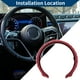 thumbnail image 3 of Funda para volante de cuero artificial PU ABS Protector de volante de automóvil Rojo Vino 1 Pc, 3 of 6