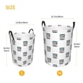 thumbnail image 2 of Large Laundry Basket with Handles - calculator Print Kids Baby Dirty Clothes Laundry Hamper for Bedroom Aesthetic, 2 of 5