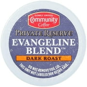 Community Coffee Private Reserve Evangeline Blend 10 Count Coffee Pods, Dark Roast, Compatible With Keurig 2.0 K-Cup Brewers