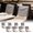 Grey, variant on 8 Pcs Polyester Chair Back Cover Elastic Backrest Slipcover Universal Chair Back Protective Cover for Home and Outdoor Use