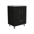 thumbnail image 4 of Velloc Single Bathroom Vanity, Double Door Cabinet, One Drawer Black, 4 of 5