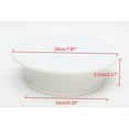 thumbnail image 3 of Amdohai Support d'Affichage Rotatif Électrique Rond en Velours Blanc 360°, 3 of 8
