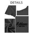 thumbnail image 3 of XCHQRTI Kindness Womens Shirt Plus Size Graphic Tees Short Sleeve Summer Casual T Shirt, 3 of 7
