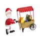 thumbnail image 5 of Figura navideña empujando un carrito, decoración de mesa, 24 x 9 x 19,5 cm Papá Noel, 5 of 9