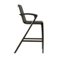 thumbnail image 3 of Brielle Outdoor Dark Eucalyptus Wood and Gray Rope Counter Height Stool, 3 of 8