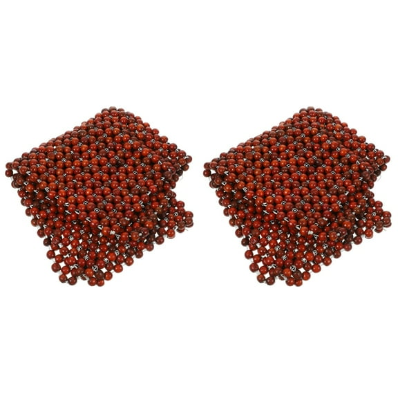 Worgeous 2 pcs  Car Seat Cushion Wood Beads Seat Pad Summer Cool Seat Mat Wood Bead Cushion