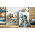 thumbnail image 2 of Ahgly Company Machine Washable Indoor Rectangle Transitional Blue Lagoon Blue Area Rugs, 3' x 5', 2 of 7