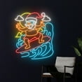 thumbnail image 3 of Handmadetneonsign Santa Claus Surfing Neon Sign, Santa Surfer Led Sign, Wave Surfboard Led Light, 3 of 5