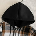 thumbnail image 4 of RTKFRFLM Toddler Boy Clothes Winter Fall Outfits Flannel Plaid Hoodie Sweatshirt White T-Shirt Sweatpants Sets for Boy, 4 of 6
