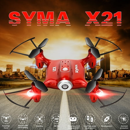 Grtsunsea Syma X21 Mini WIFI FPV 2.4G 4CH 6Aixs Headless Altitude Hold RC Quacopter RTF with Transmitter Toys