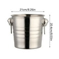 thumbnail image 2 of 3 Qt Stainless Steel Ice Bucket - Double Wall Champagne & Cooler with Handles, Sleek Metal Beverage Chiller for Home Bars, Parties & Entertaining, 2 of 4