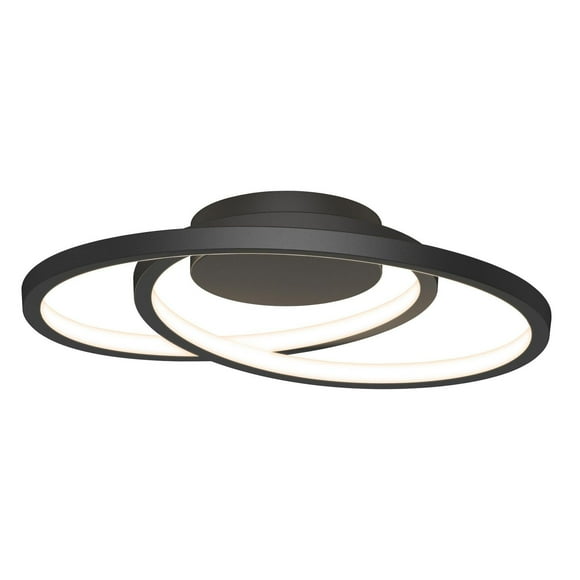 Salto Black Flush Mount