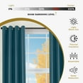 thumbnail image 4 of BNM Solid Textured Blackout Curtains, Set of 2, 52" x 84", Deep Sea, 4 of 7