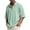 #_001Light Green, variant on Hogleaql Mens Quarter Zip T Shirts Soft Short Sleeve Collared Vintage Pullover Fashion Casual Loose Pullover Tops Red 3XL