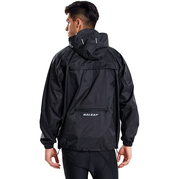 Men's Rain Jacket Waterproof Raincoat Windbreaker Hoodie Packable Pullover  Cycling Bike Running Gym Poncho Shell 