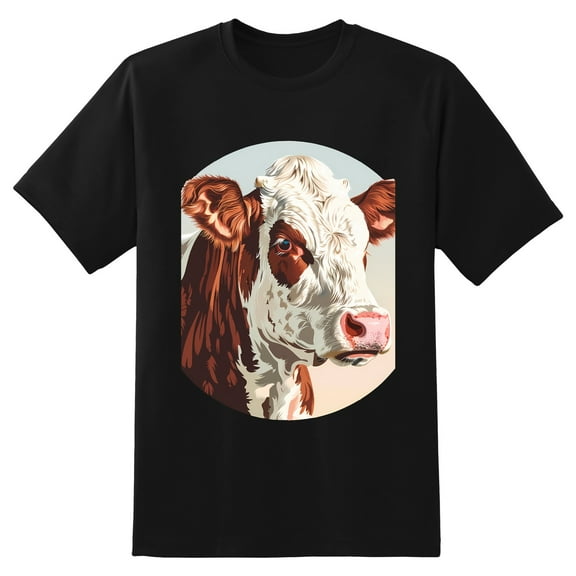 Men's Graphic TeeCow (31) Letter Print T-Shirts Round Neck Short Sleeves Sizes XS-5XL Summer Daily Casual Tops