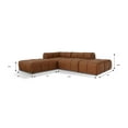thumbnail image 2 of Tuscono Leather Brown & Beige Full Configuration Modular Sofa, 2 of 4