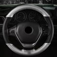 thumbnail image 1 of BUYISI Upgrade Your Car Interior With Microfibre Leather Steering Wheel Cover Silver, 1 of 5
