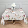 thumbnail image 3 of 60x60 Inch Waterproof Square Tablecloth, Thickened Polyester Table Cover for Dining & Parties, Floral Print, 3 of 6